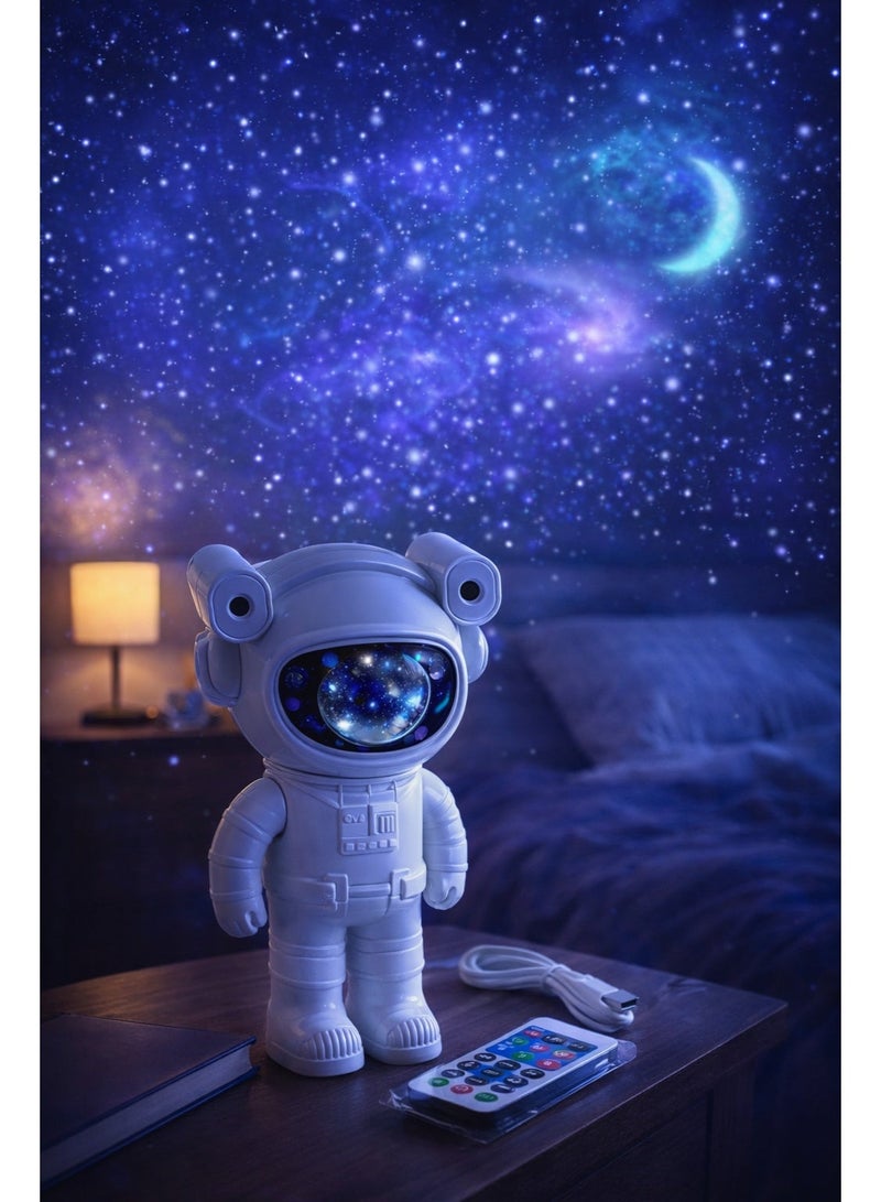 Astronaut Led Galaxy Projector With Bluetooth Speaker & Cinematic Night Lighting – 195×117×98 Mm - Image 3